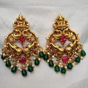 Antique Gold Looking Chandbali Earrings