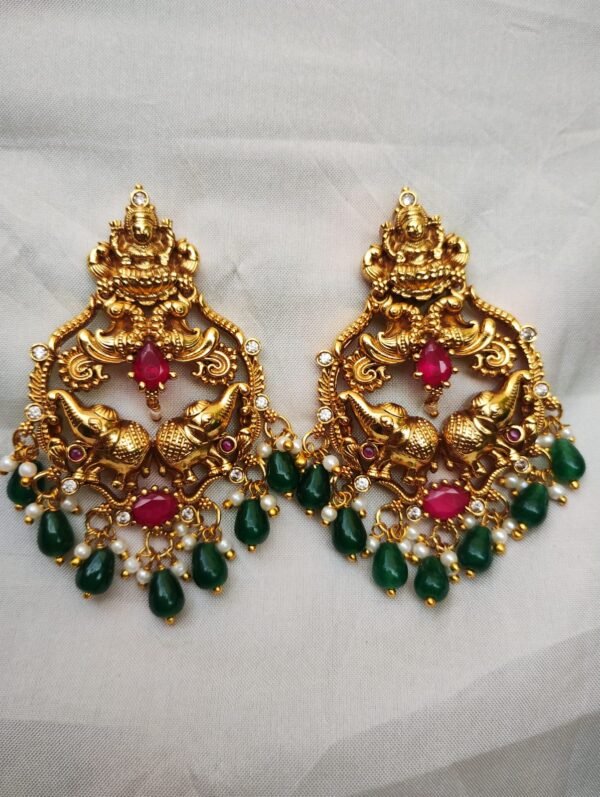 Antique Gold Looking Chandbali Earrings