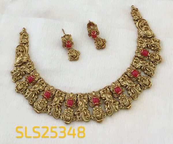 Coral Elegance Necklace and Earring Set